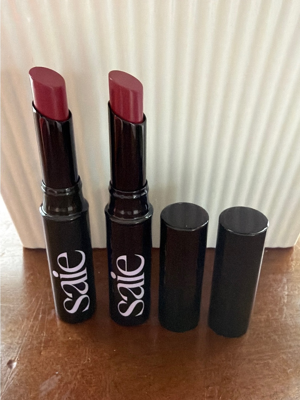BUNDLE of 2,Saie Creamy Matte Lipstick Duo - Deep Plum Berry